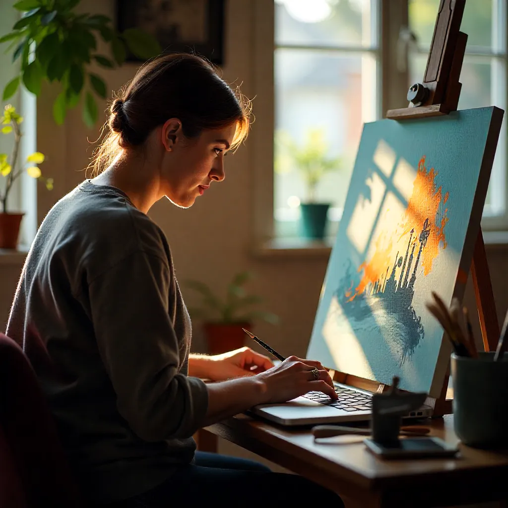 Experienced art instructors teaching adult students