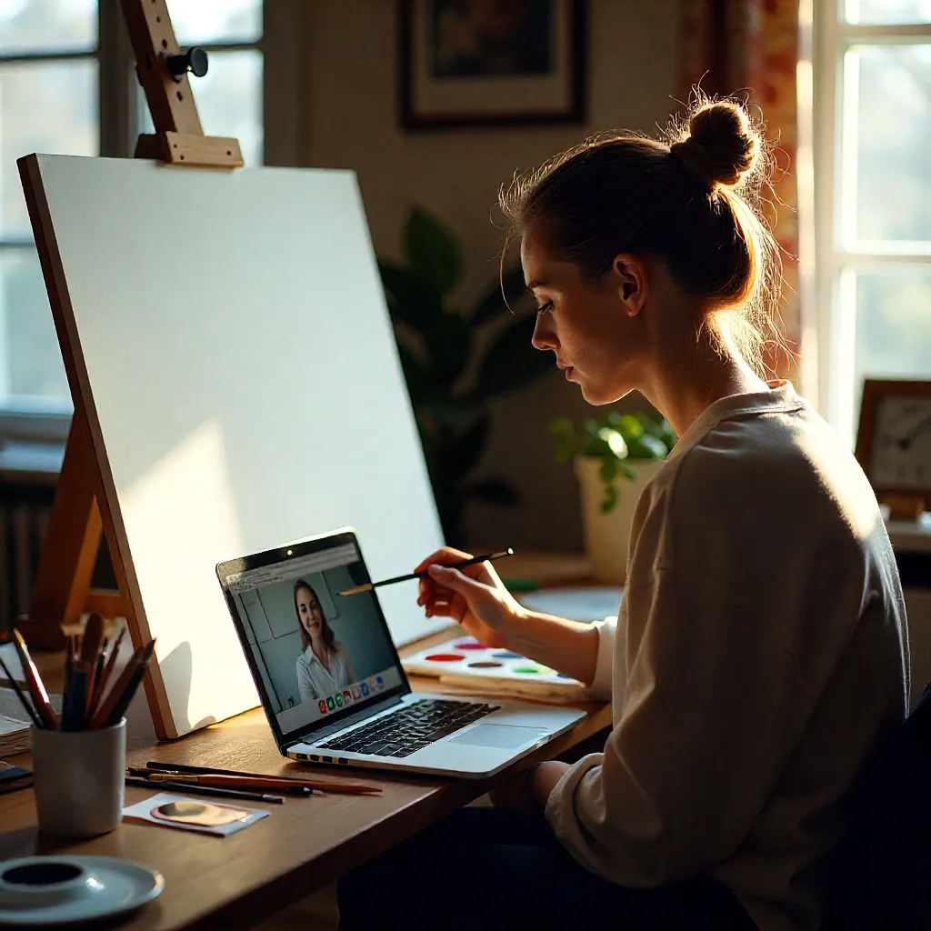 Supportive community of adult art learners