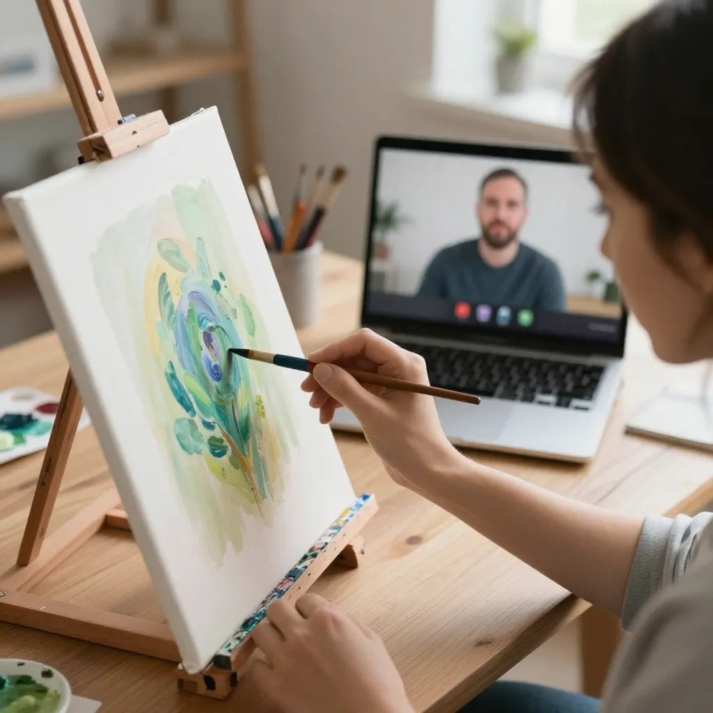 Student artwork showcasing painting skills