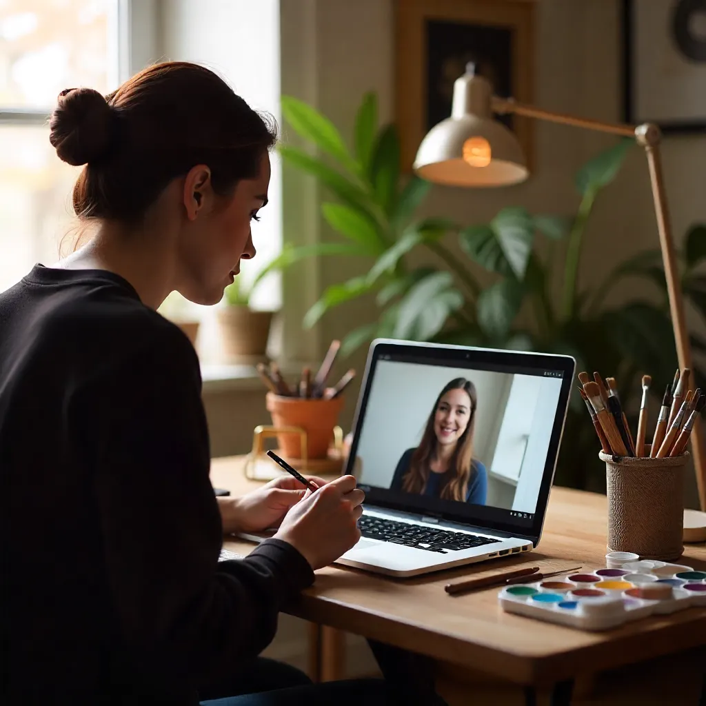 Student drawing demonstrating technique