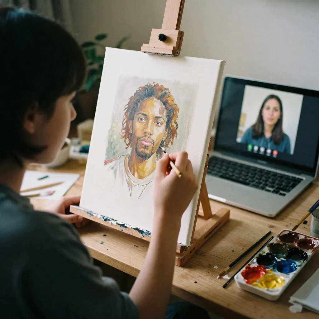 Art instructor in studio setting