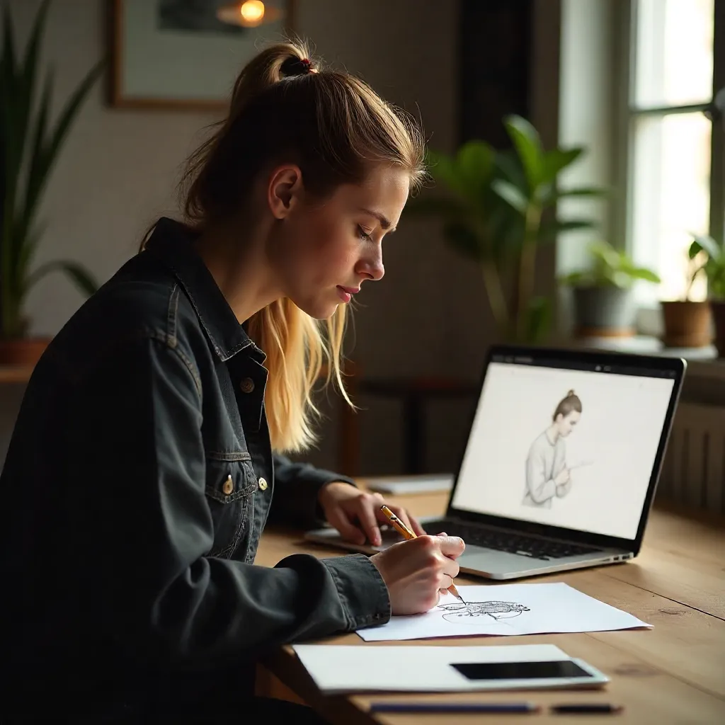 Student artwork progression