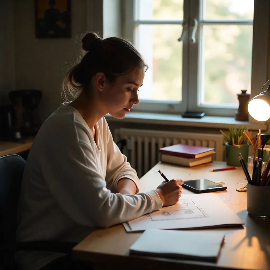 Student artwork demonstrating growth