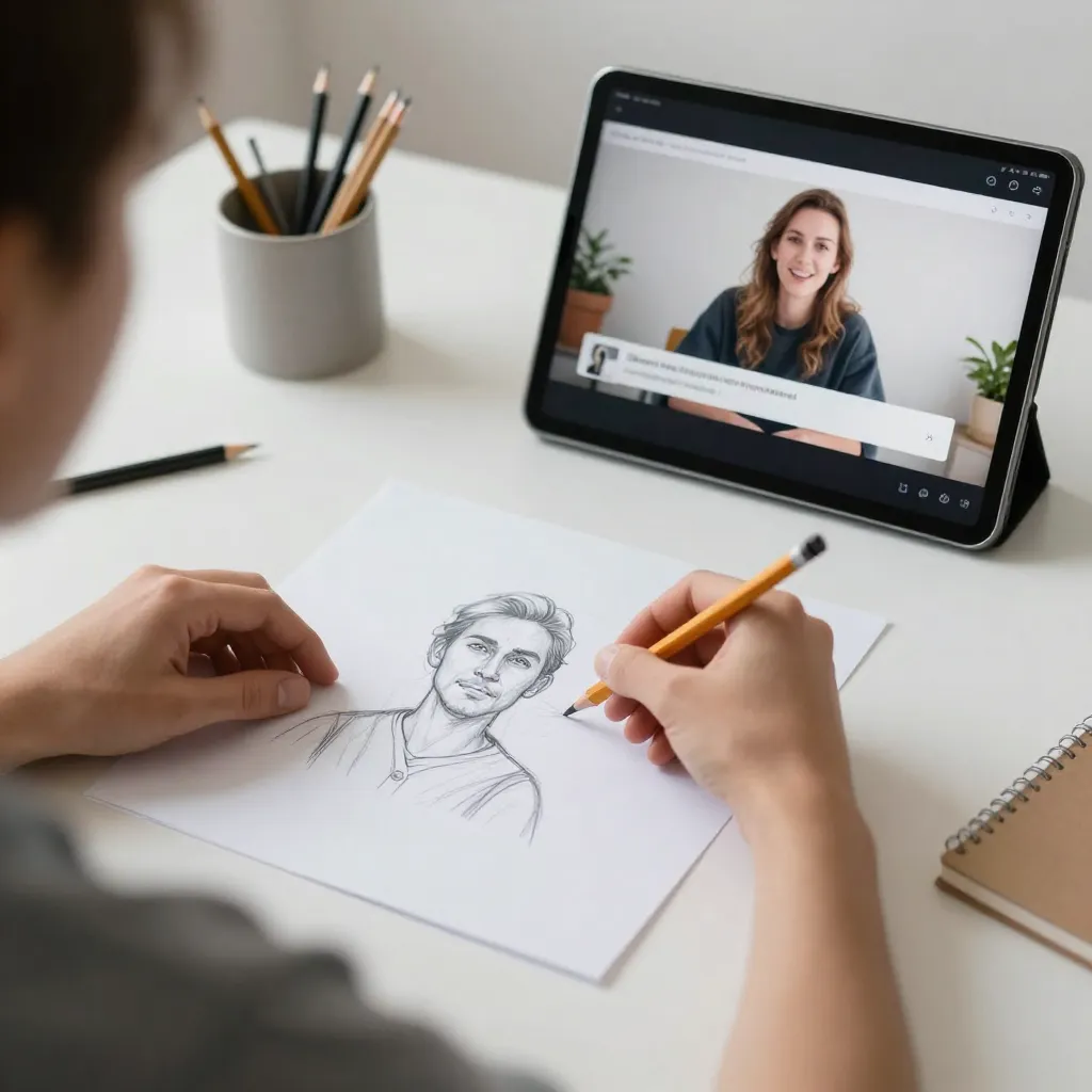 Student artwork with distinctive composition