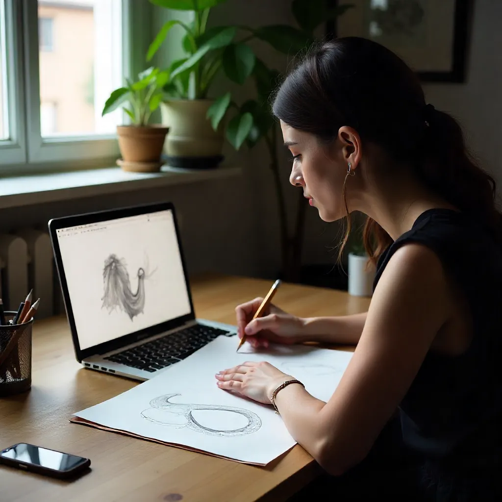 Creative painting from online course