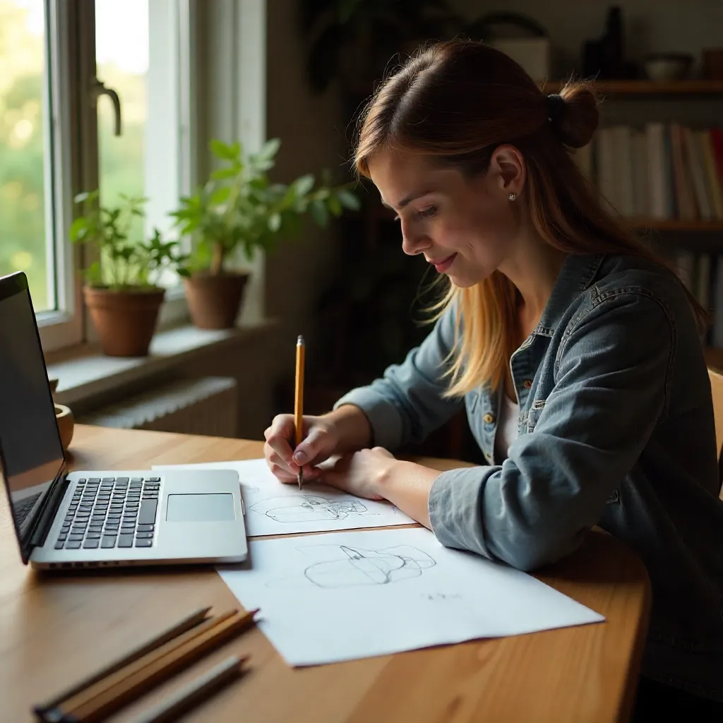 Artistic creation showing technique mastery