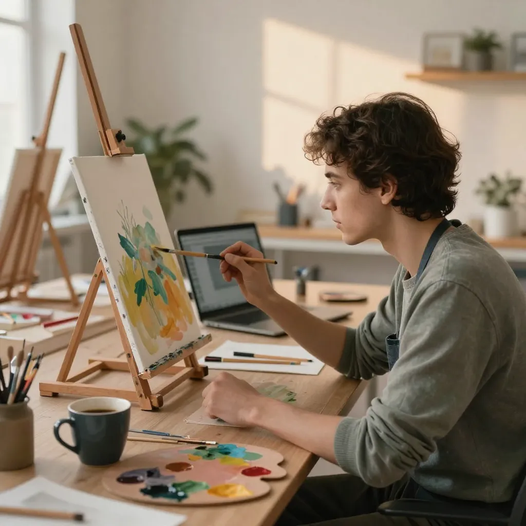 Artistic work from online art course