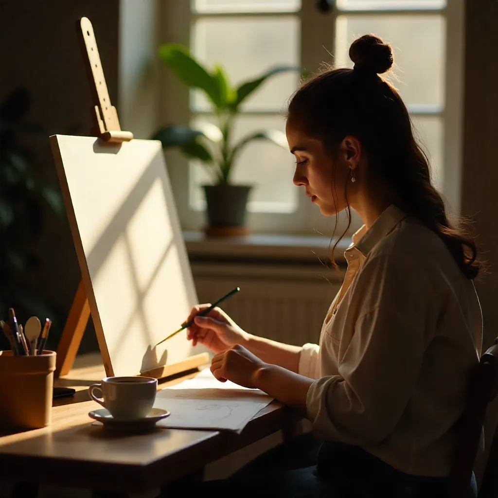 Student creation with distinctive artistic style