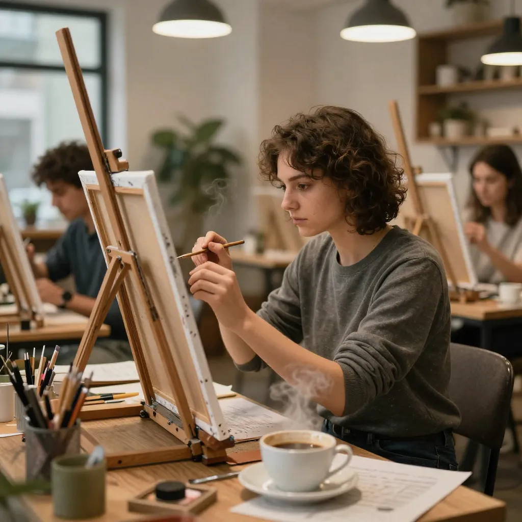 Artwork showcasing student progress