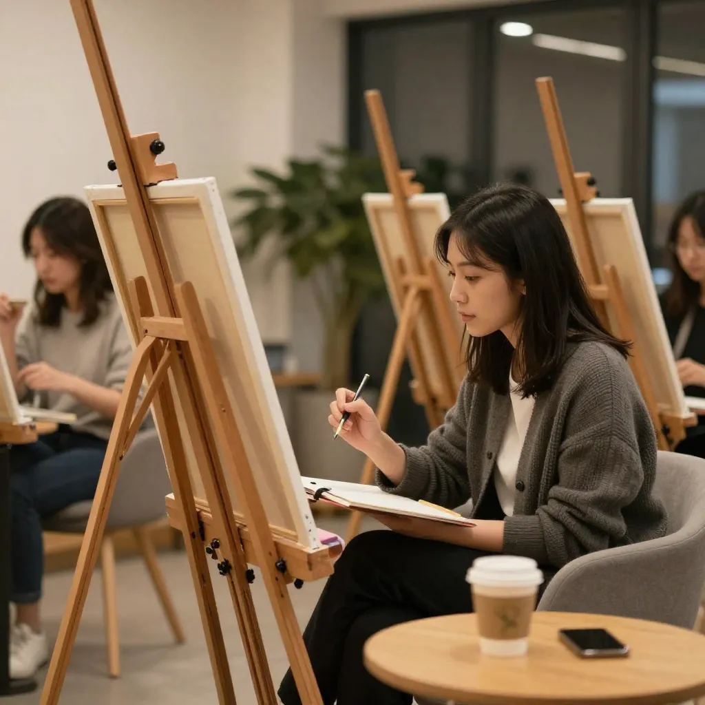 Artistic creation from painting course