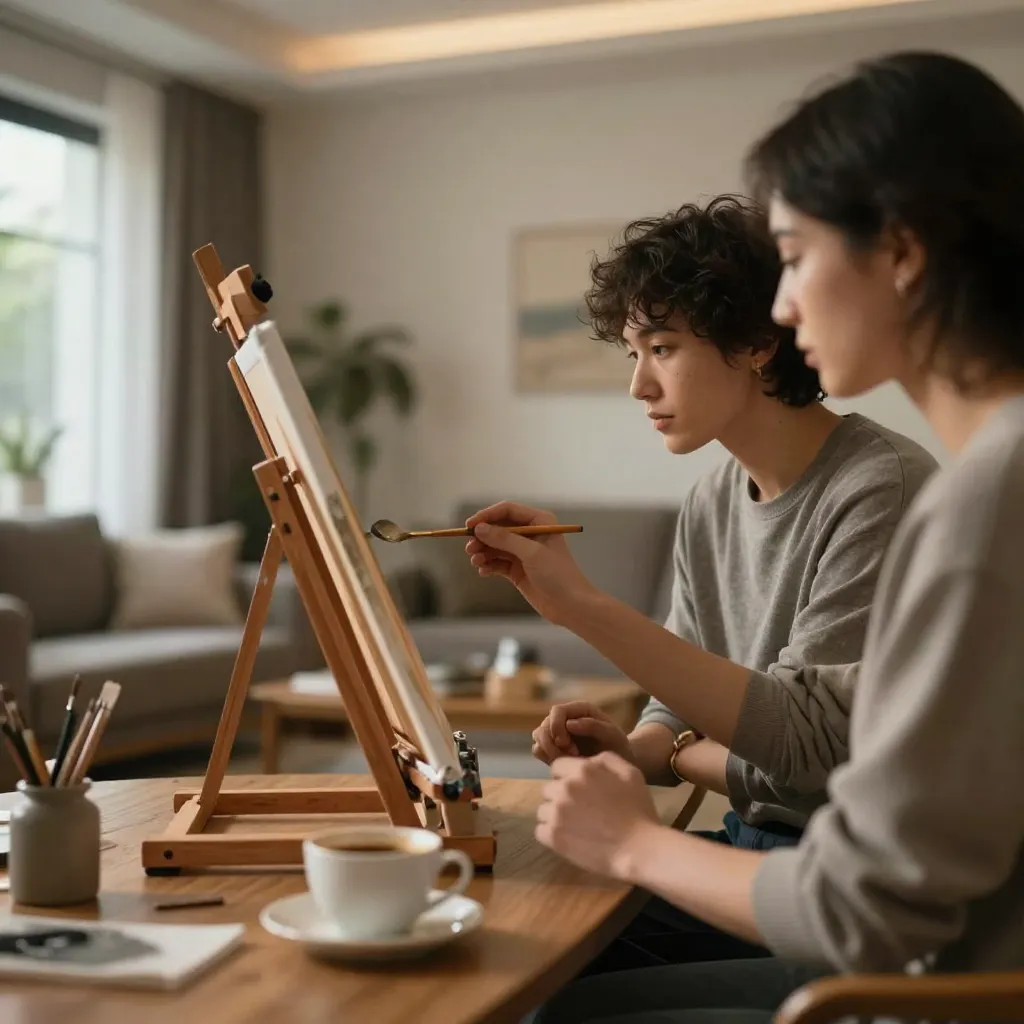 Student artwork with expressive technique