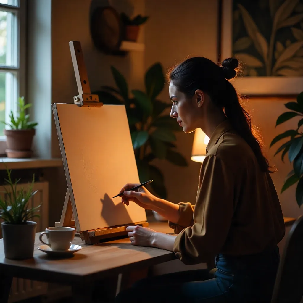 Creative painting from adult learner