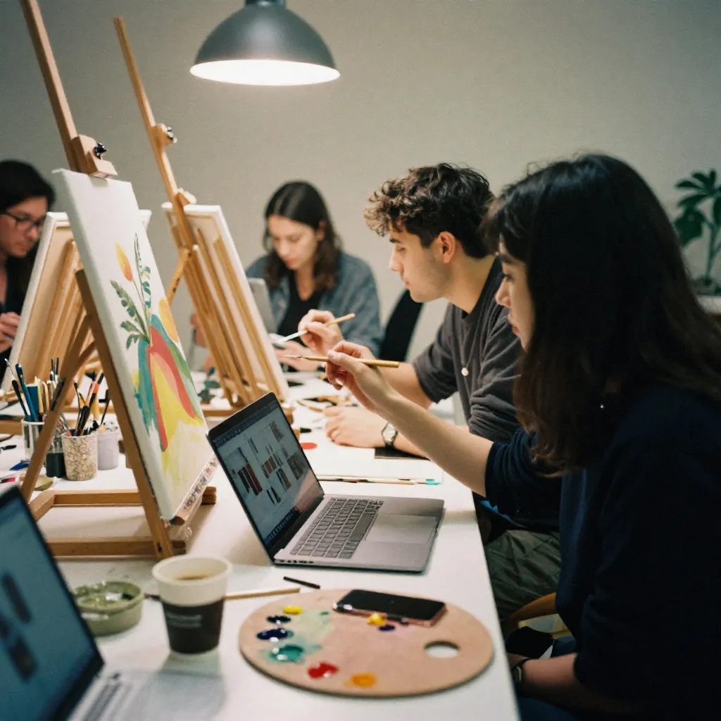 Student artwork showing artistic development