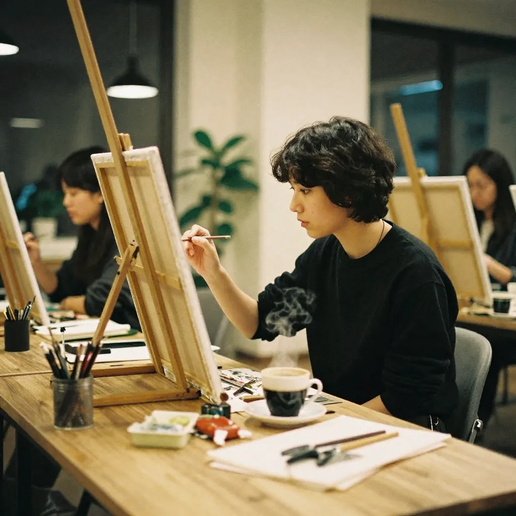 Artistic work from online art school