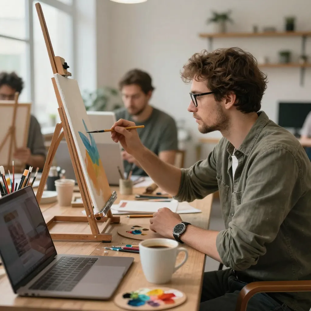 Student artwork showcasing creative skills