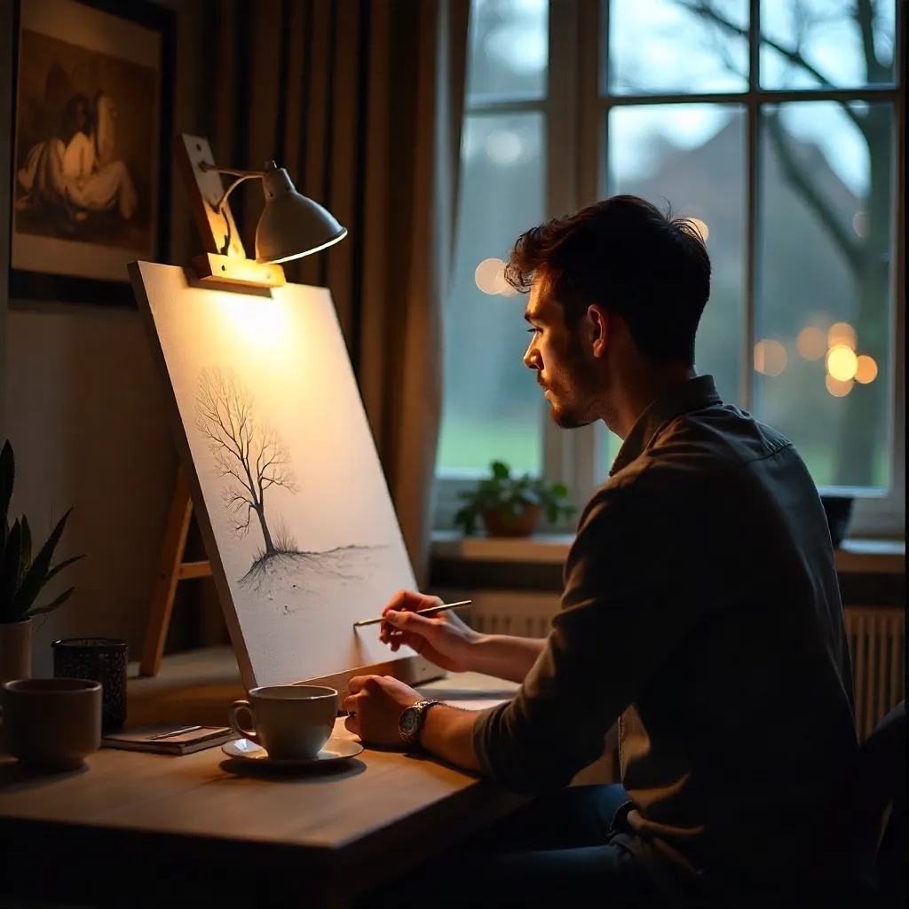 Artistic creation from painting instruction